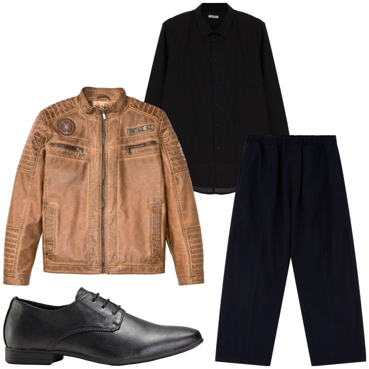 Outfit uomo - Total look #2236091. Stile Urban per Tutti i giorni. Abbinamento con scarpe stringate, giacche, pantaloni chino, camicie.