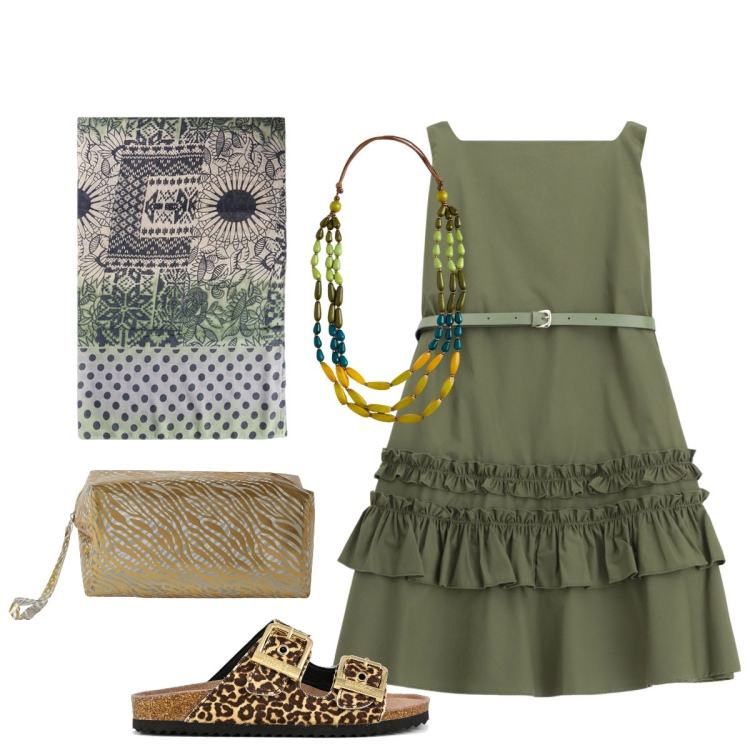 Outfit donna - Serata fuori….. Stile Glamour per Serata fuori. Abbinamento con pochette, vestiti corti, collane, stole, sandali in pelle.