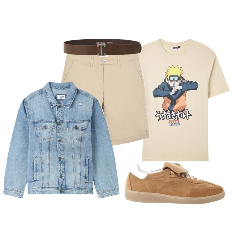 Outfit uomo - Ancora qualche giorno di feri. Stile Casual per Tutti i giorni. Abbinamento con giacche, t-shirt, bermuda, cinture, sneakers.