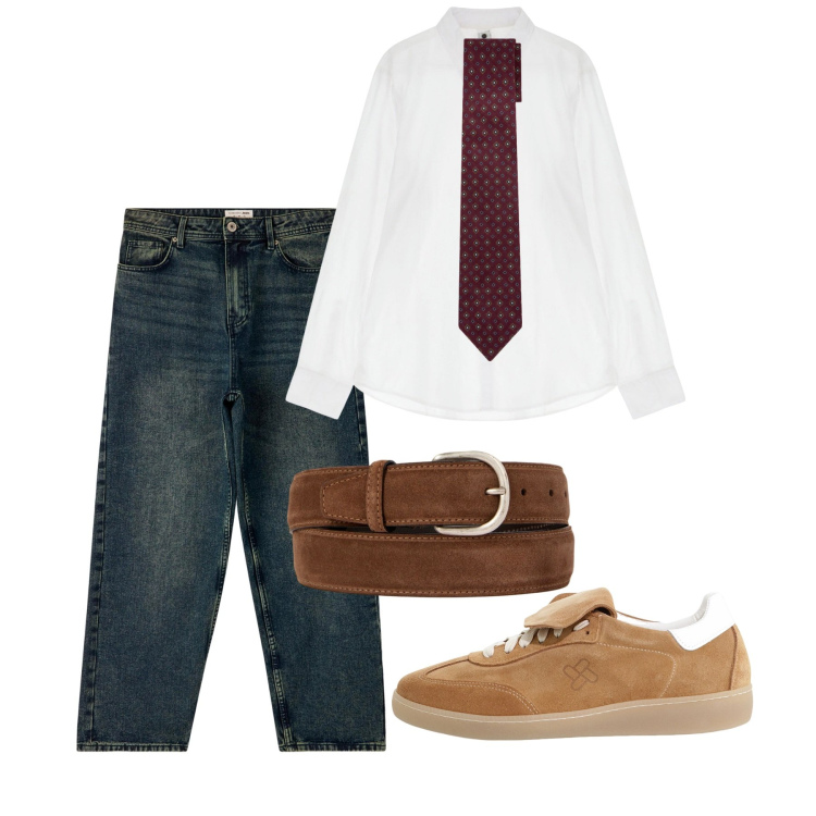 Outfit uomo - Agosto. Stile Casual per Tutti i giorni. Abbinamento con jeans, camicie, sneakers, cinture, cravatte.