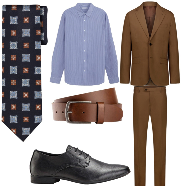 Outfit uomo - Total look #2236456. Stile Business/Elegante per Serata speciale. Abbinamento con scarpe stringate, cinture, camicie, cravatte, abiti.