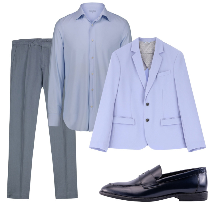 Outfit uomo - Avion. Stile Trendy per Tutti i giorni. Abbinamento con giacche, camicie, pantaloni, scarpe stringate.
