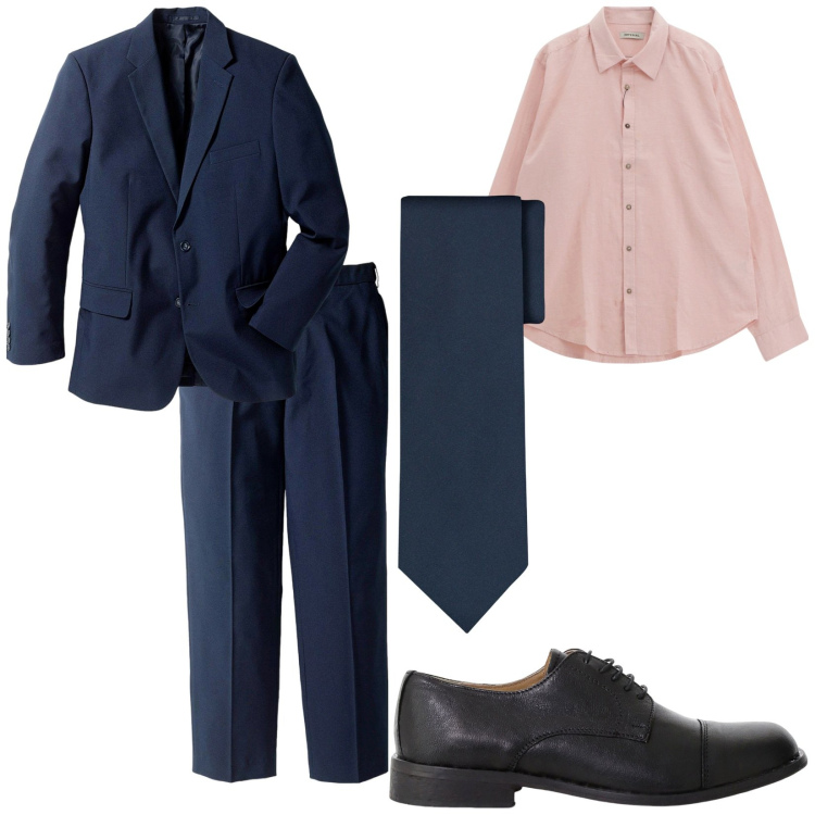 Outfit uomo - Total look #2236510. Stile Business/Elegante per Ufficio. Abbinamento con abiti, camicie, scarpe stringate, cravatte.