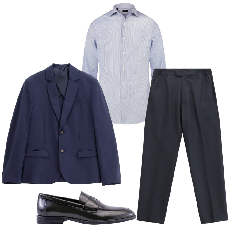 Outfit uomo - Gentleman. Stile Casual per Serata speciale. Abbinamento con giacche, pantaloni, camicie, scarpe stringate.