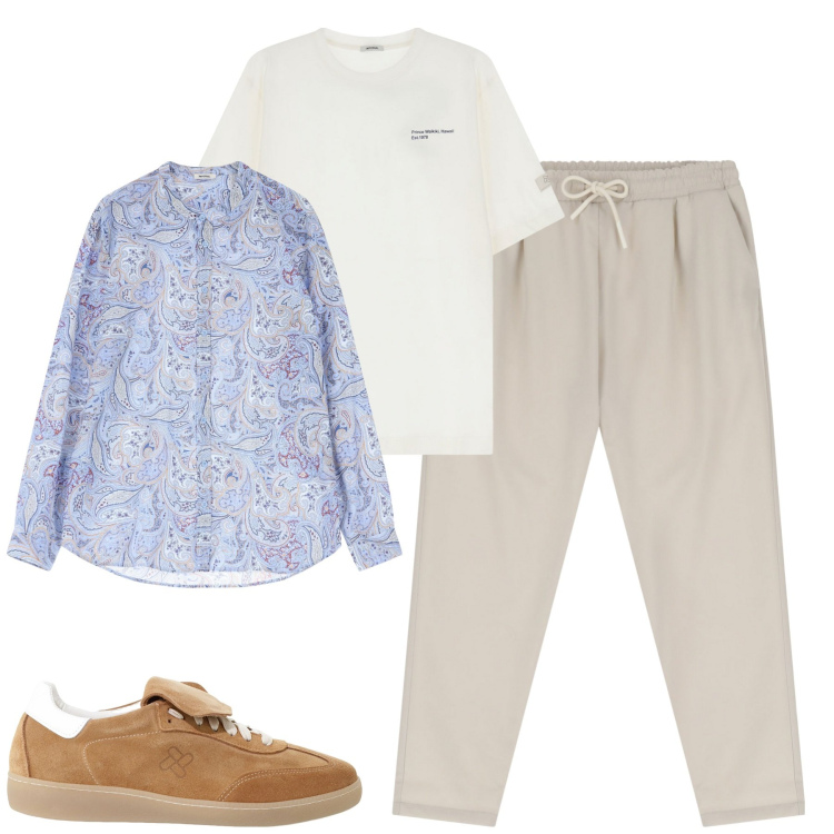 Outfit uomo - Total look #2236738. Stile Casual per Tutti i giorni. Abbinamento con camicie, pantaloni, t-shirt, sneakers.