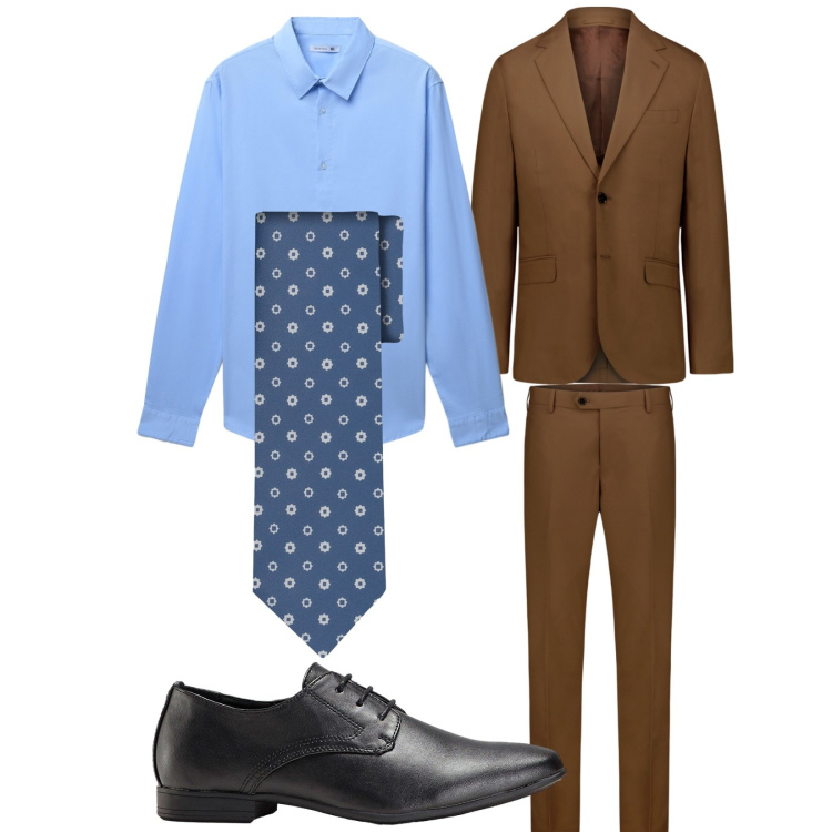 Outfit uomo - Total look #2237104. Stile Business/Elegante per Cerimonia. Abbinamento con scarpe stringate, camicie, cravatte, abiti.