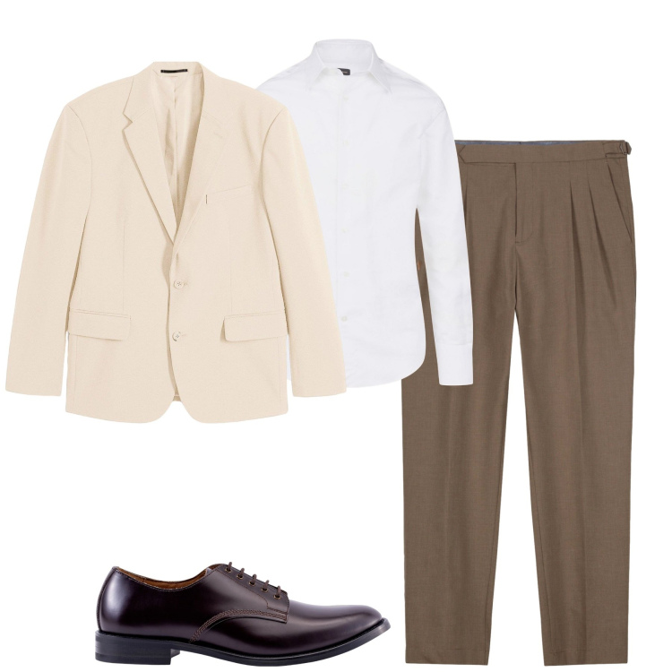 Outfit uomo - Total look #2237826. Stile Business/Elegante per Tutti i giorni. Abbinamento con giacche, camicie, scarpe stringate, pantaloni.