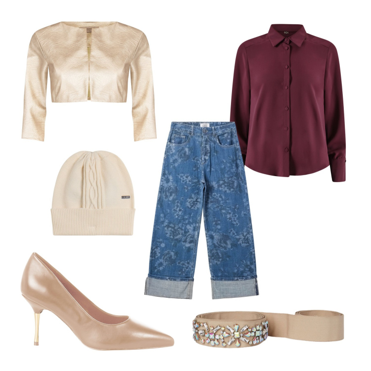 Outfit donna - Non ho niente da mettermi. Abbinamento con jeans dritti, bolero, décolleté, camicie, cappelli, cinture.