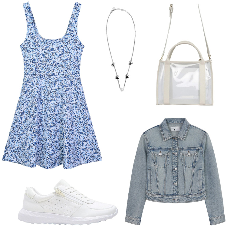 Outfit donna - Total look #2237942. Abbinamento con sneakers, borse tote, vestiti corti, blazer, collane.