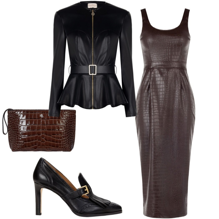 Outfit donna - New collection Rinascimento. Stile Chic per Serata fuori. Abbinamento con vestiti a tubino, blazer, décolleté, pochette.