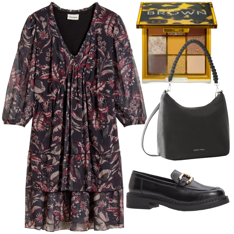 Outfit donna - Total look #2238154. Stile Etnico per Tutti i giorni. Abbinamento con vestiti, mocassini, borse a mano, ombretti.