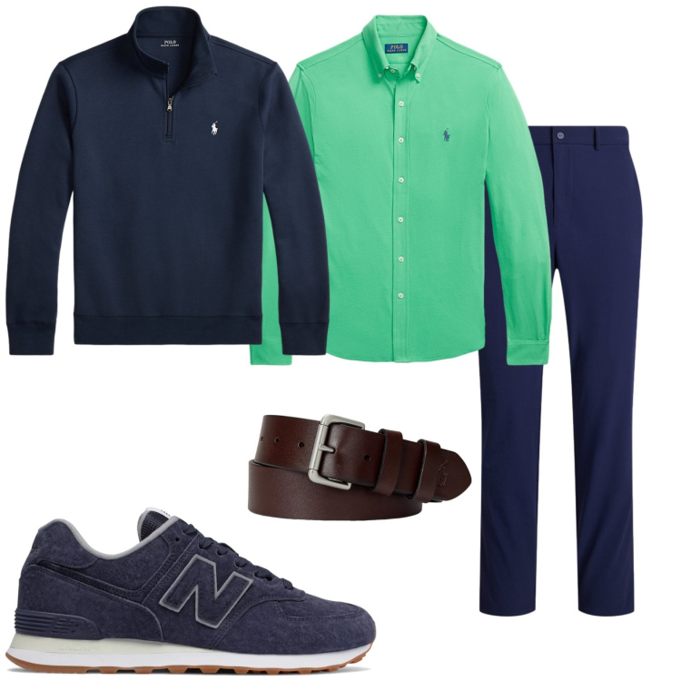 Outfit uomo - Pantalone e camicia per la giornata. Stile Urban per Tutti i giorni. Abbinamento con sneakers, cinture, pantaloni, camicie, pullovers.