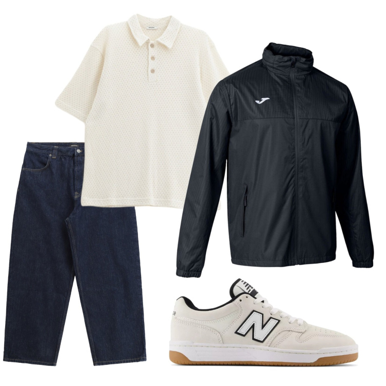 Outfit uomo - Verso l\'autunno. Stile Casual per Tutti i giorni. Abbinamento con sneakers, polo, jeans, giacche.