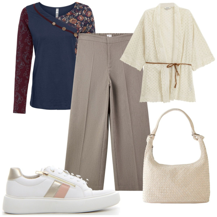 Outfit donna - Minimal chic : rientro in città. Stile Minimal per Tutti i giorni. Abbinamento con maglieria, shopping bag, pantaloni, cappotti, sneakers.