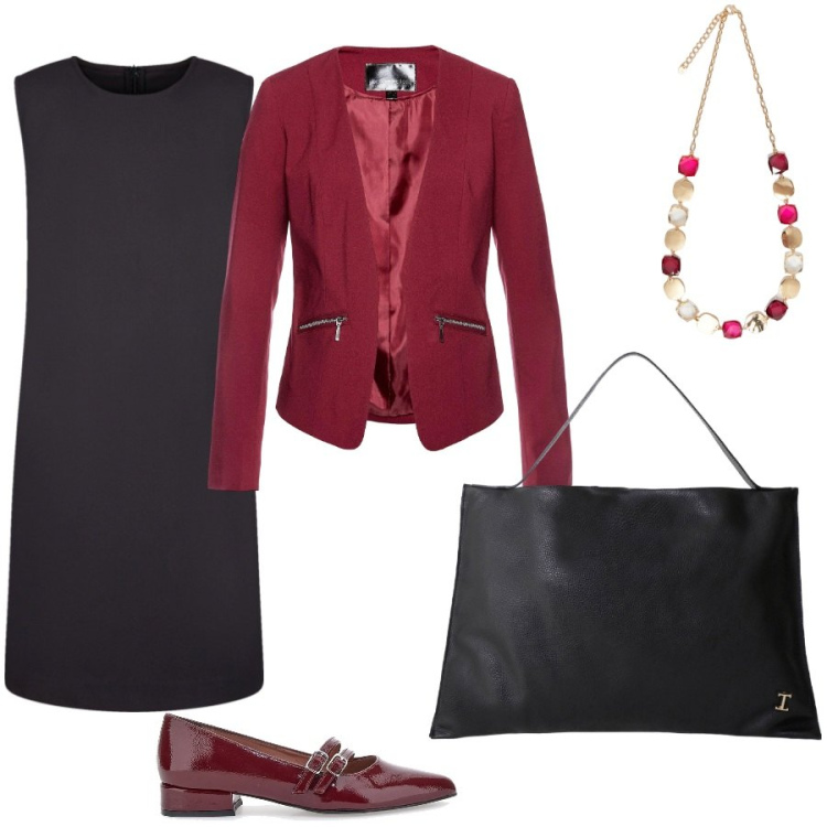 Outfit donna - Le mary jane. Stile Bon Ton per Ufficio. Abbinamento con blazer, borse a spalla, collane, vestiti lunghi, ballerine.