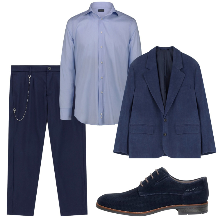 Outfit uomo - Total look #2239888. Stile Business/Elegante per Serata speciale. Abbinamento con giacche, pantaloni, scarpe stringate, camicie.