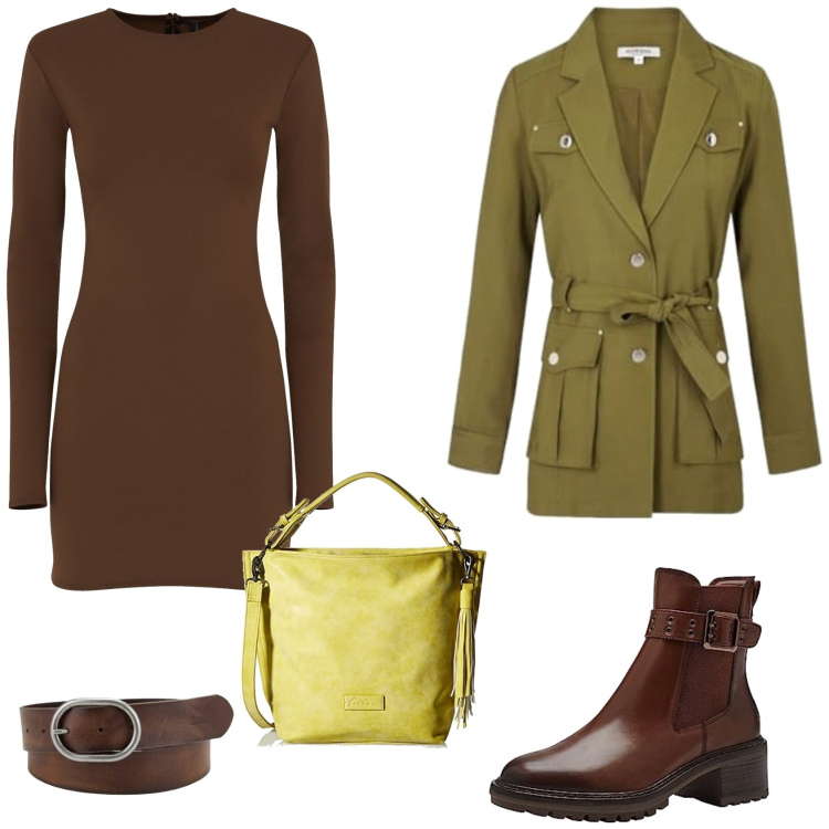 Outfit femme - Trench. Morgan. Style Casual chic pour Tous les jours. Assortir avec boots, blazers, ceintures, sacs à main, robes courtes.