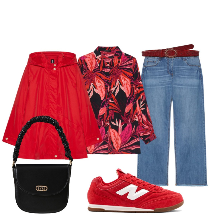 Outfit donna - Minimal chic in città. Stile Minimal per Tutti i giorni. Abbinamento con cinture, sneakers, borse a mano, parka, camicie, jeans.