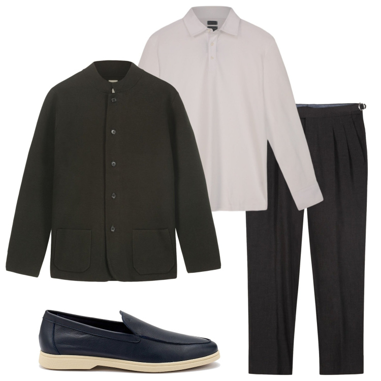 Outfit uomo - Urban style. Stile Urban per Ufficio. Abbinamento con polo, giacche, pantaloni, scarpe stringate.