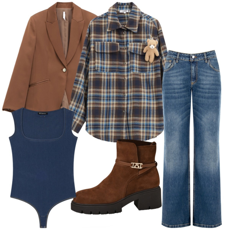 Outfit donna - Country. Stile Casual per Tutti i giorni. Abbinamento con jeans, stivaletti, camicie, blazer, body.