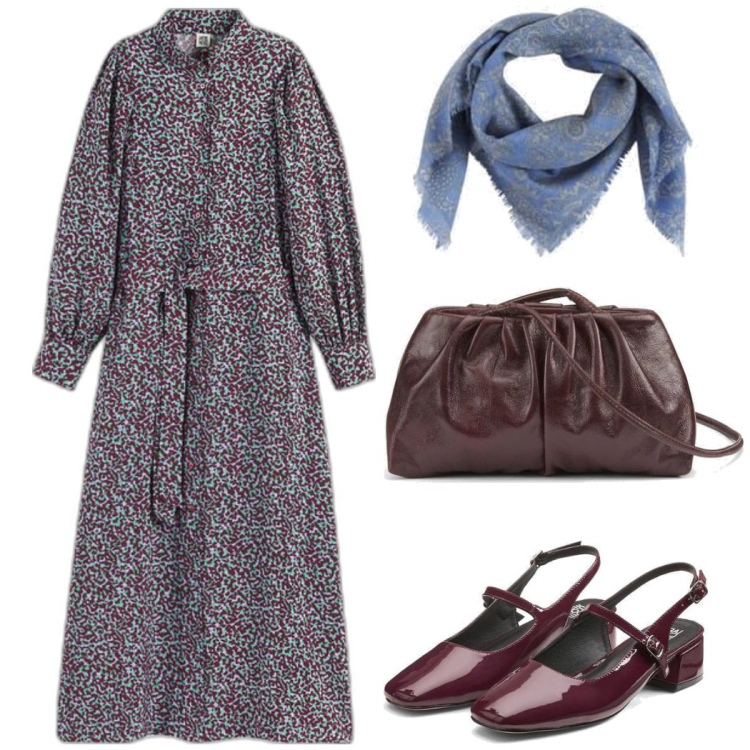 Outfit mujer - Camiseros Chic. Estilo Romántica para Todos los días. Combinación con bailarinas, bolsos de mano, vestidos largos, bandas para el pelo.