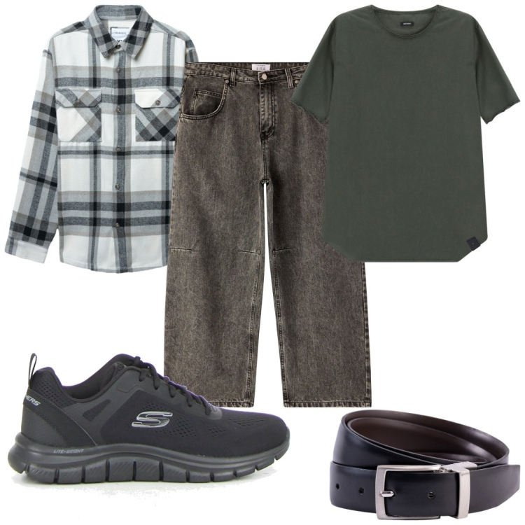 Outfit uomo - Country chic : una camicia per la campag. Stile Casual per Tutti i giorni. Abbinamento con jeans, cappotti, t-shirt, cinture, sneakers.