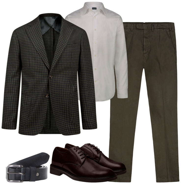 Outfit uomo - Doppelganger. Stile Urban per Tutti i giorni. Abbinamento con cinture, scarpe stringate, giacche, pantaloni, camicie.