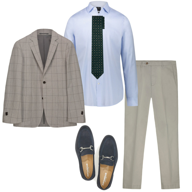 Outfit uomo - Business men. Stile Business/Elegante per Ufficio. Abbinamento con camicie, cravatte, scarpe stringate, giacche, pantaloni chino.