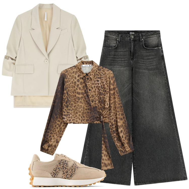 Outfit donna - La stagione dei blazer. Stile Glamour per Tutti i giorni. Abbinamento con sneakers, camicie, blazer, jeans.