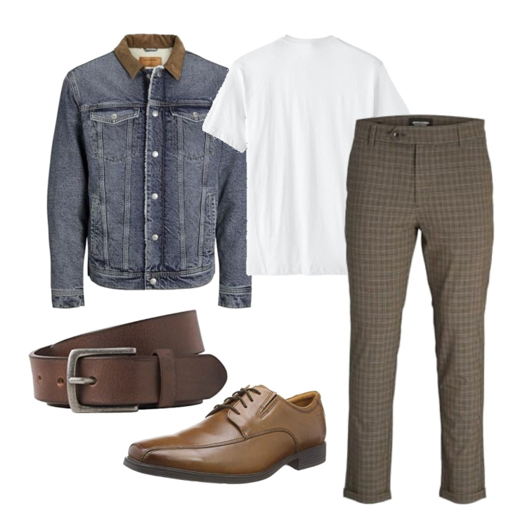 Outfit homme - Septembre. Style Tendance pour Tous les jours. Assortir avec ceintures, t-shirts, pantalon cargo, chaussures à lacets, vestes.