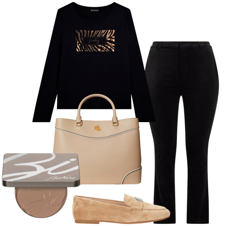 Outfit donna - La felpa chic. Stile Casual chic per Tutti i giorni. Abbinamento con ciprie, t-shirt, mocassini, borse a mano, pantaloni.