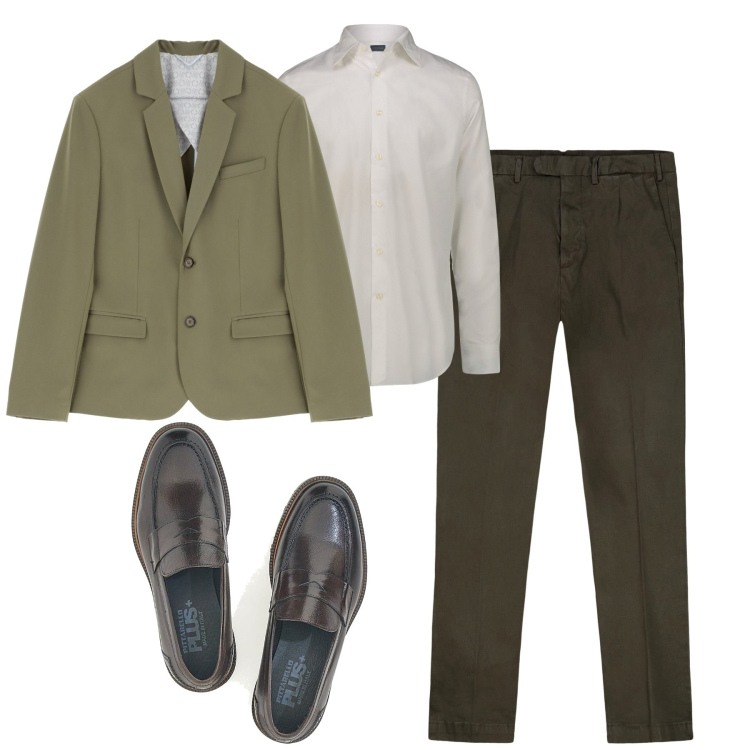 Outfit uomo - Fall. Stile Urban per Tutti i giorni. Abbinamento con giacche, pantaloni, scarpe stringate, camicie.