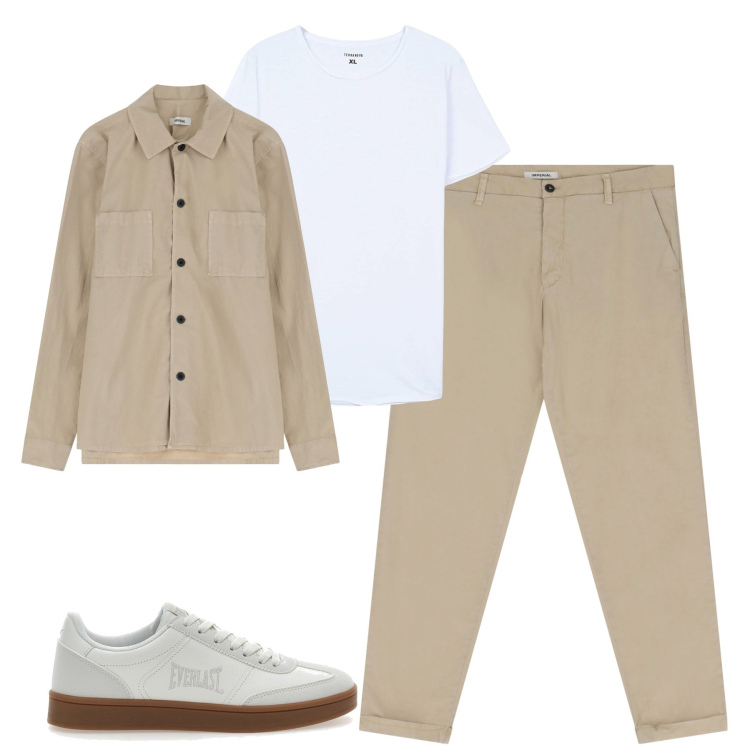 Outfit uomo - La giacca camicia. Stile Urban per Tutti i giorni. Abbinamento con t-shirt, pantaloni chino, giacche, sneakers.