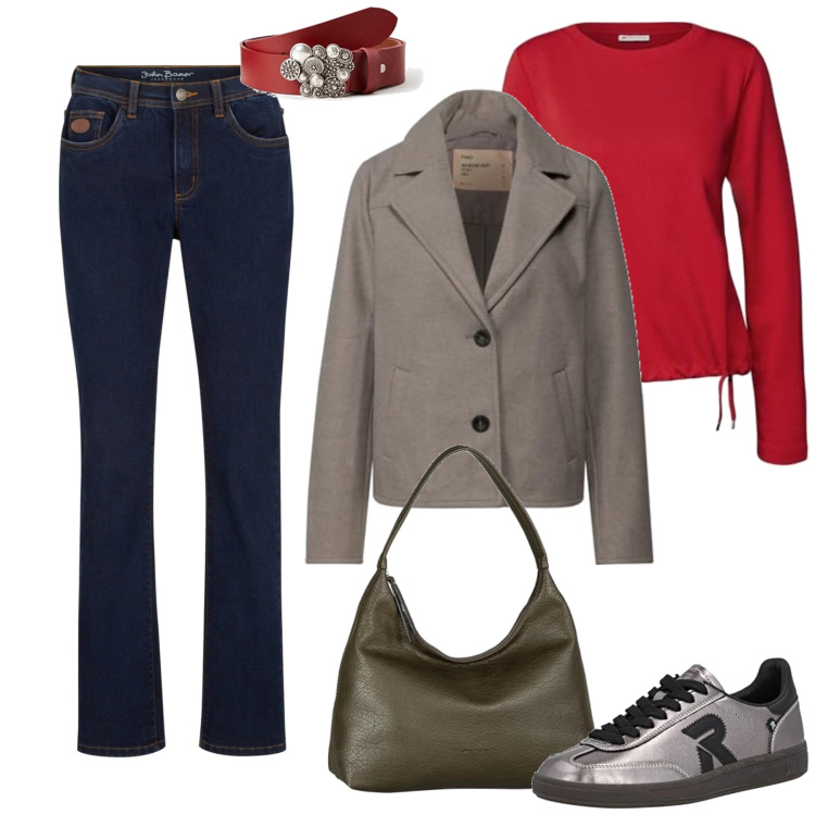 Outfit femme - Diane. Style Basique pour Tous les jours. Assortir avec jeans, gilets sans manche, sweat-shirts, sacs en bandoulière, sneakers, ceintures.