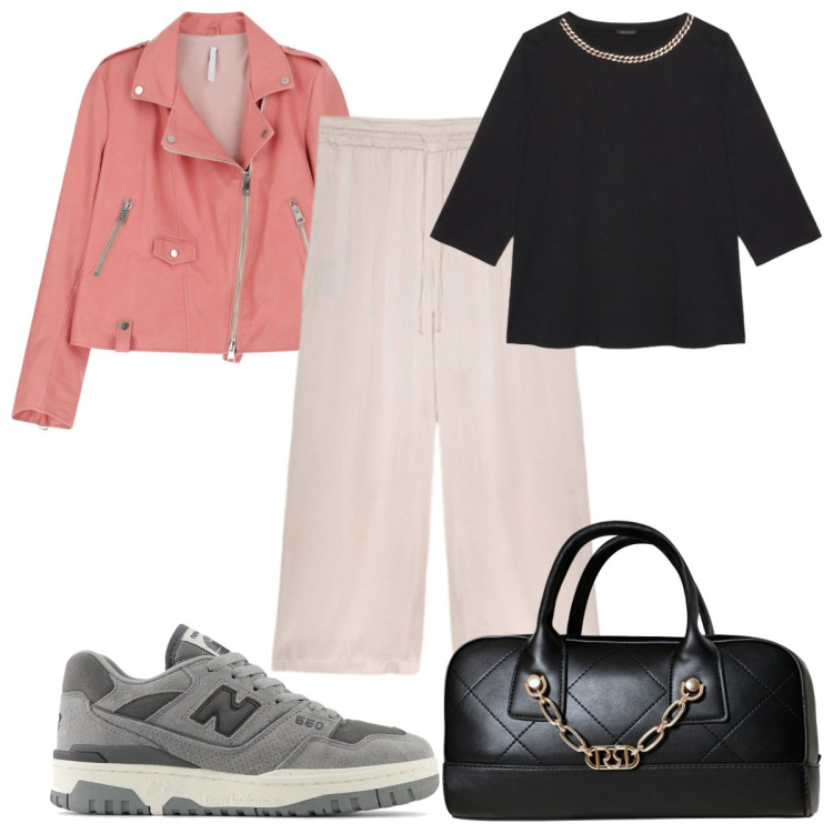 Outfit donna - Total look #2244362. Stile Trendy per Tutti i giorni. Abbinamento con sneakers, borse a mano, giacche, pantaloni, bluse.