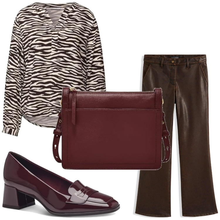 Outfit femme - Ethnique #1289. Style Ethnique pour Tous les jours. Assortir avec pantalon , chaussures à talon, sacs en bandoulière, tuniques.