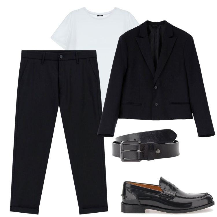 Outfit uomo - Imperial. Stile Trendy per Tutti i giorni. Abbinamento con giacche, cinture, pantaloni, t-shirt, scarpe stringate.