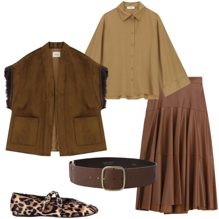 Outfit donna - Pinterest per bantoa. Stile Sporty chic per Serata fuori. Abbinamento con ballerine, gonne lunghe, cinture, gilet, camicie.