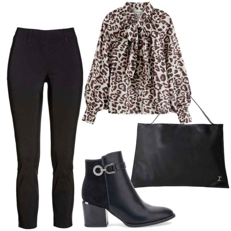 Outfit donna - Total look #2244776. Stile Sexy per Tutti i giorni. Abbinamento con pantaloni, camicie, borse a spalla, stivaletti.