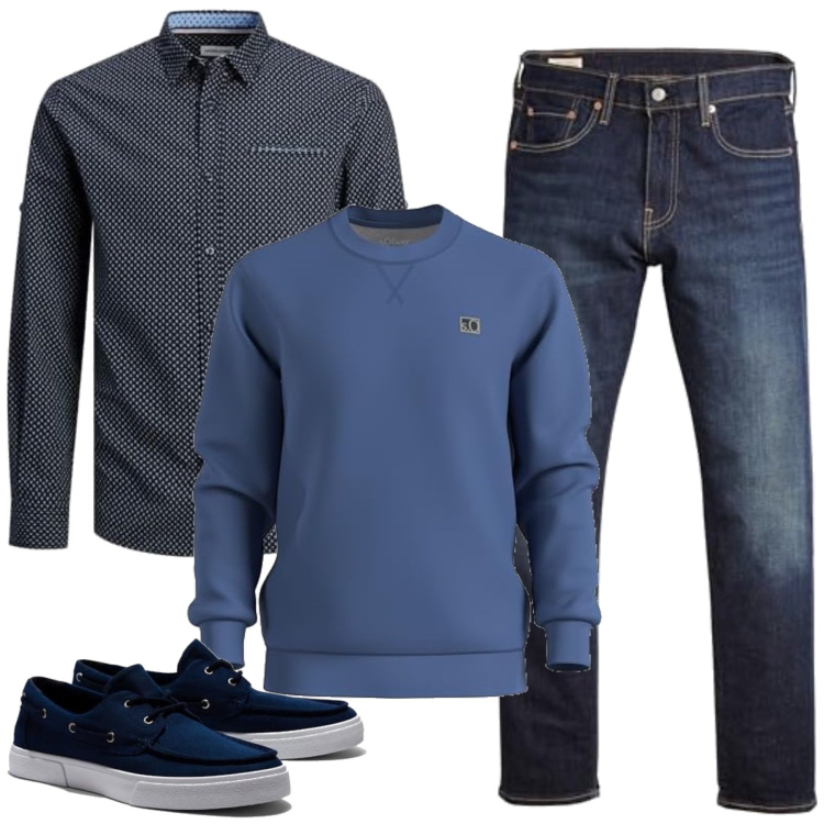 Outfit homme - Yvan. Style Tendance pour Tous les jours. Assortir avec jeans, chemisiers, sweat-shirts, sneakers.