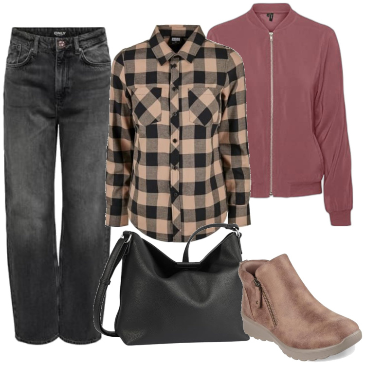 Outfit femme - Loana. Style Basique pour Tous les jours. Assortir avec jeans, sacs à main, vestes, chemisiers, bottines.