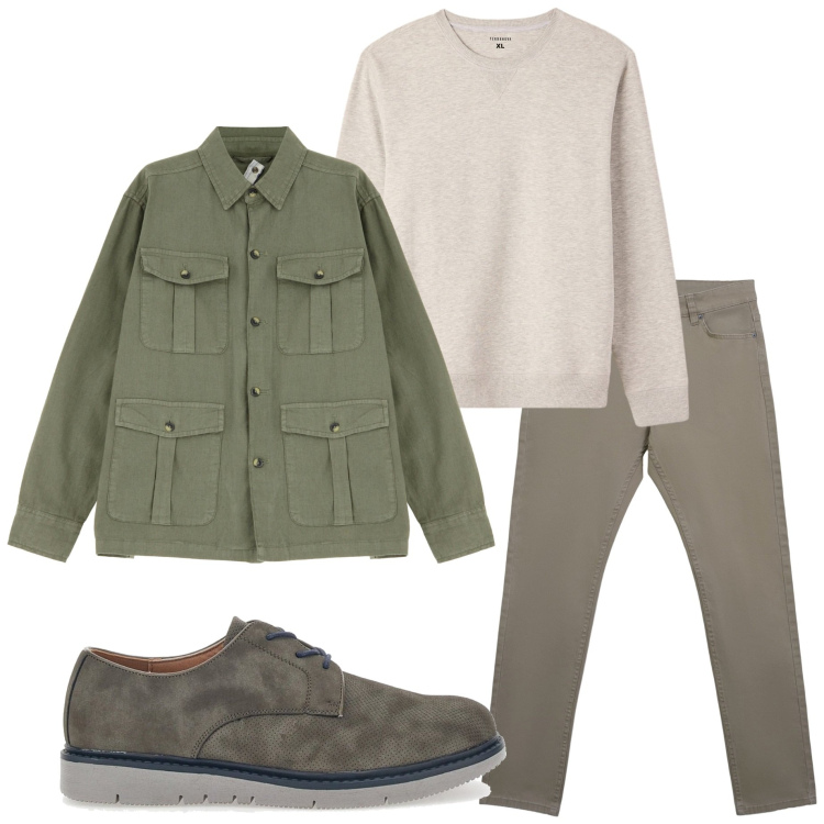 Outfit uomo - Casual style. Stile Casual per Tutti i giorni. Abbinamento con pantaloni skinny, felpe, cappotti, scarpe stringate.
