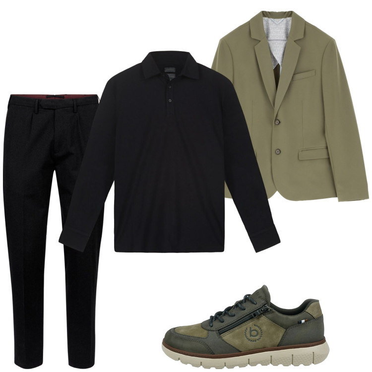 Outfit uomo - La festa di Luca. Stile Trendy per Serata speciale. Abbinamento con giacche, pantaloni, polo, sneakers.