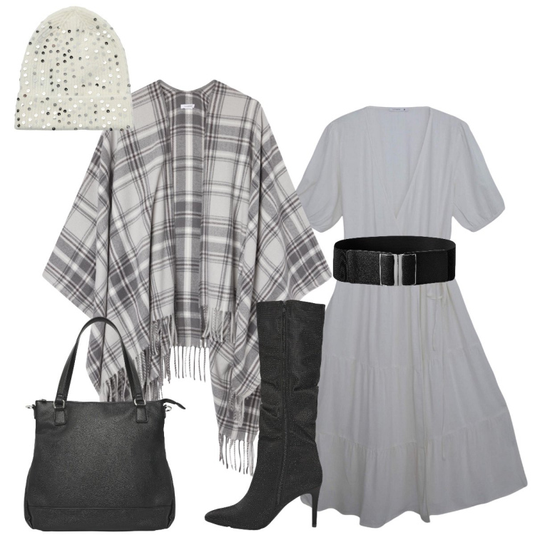 Outfit donna - In ufficio… Bon ton. Stile Bon Ton per Ufficio. Abbinamento con vestiti lunghi, cinture, shopping bag, cappotti, stivali, berretti.