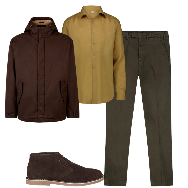 Outfit uomo - City. Stile Urban per Tutti i giorni. Abbinamento con giacche, pantaloni, camicie, stivali e stivaletti.