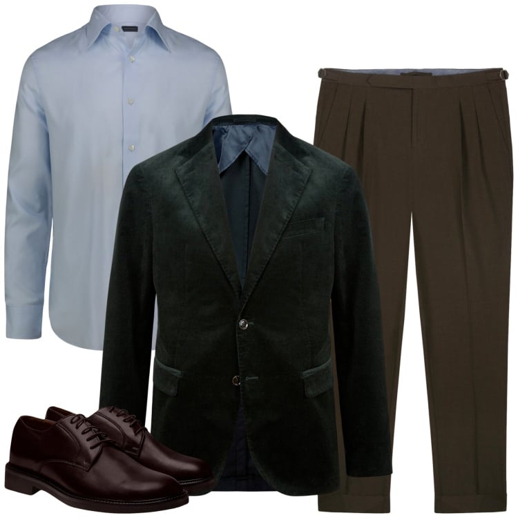 Outfit uomo - Doppelganger. Stile Trendy per Tutti i giorni. Abbinamento con scarpe stringate, giacche, camicie, pantaloni.