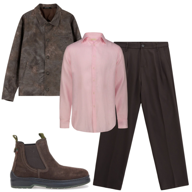 Outfit uomo - City. Stile Trendy per Tutti i giorni. Abbinamento con giacche, pantaloni, stivali e stivaletti, camicie.