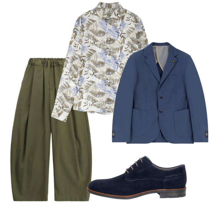 Outfit uomo - Settembre. Stile Trendy per Tutti i giorni. Abbinamento con giacche, camicie, pantaloni, scarpe stringate.