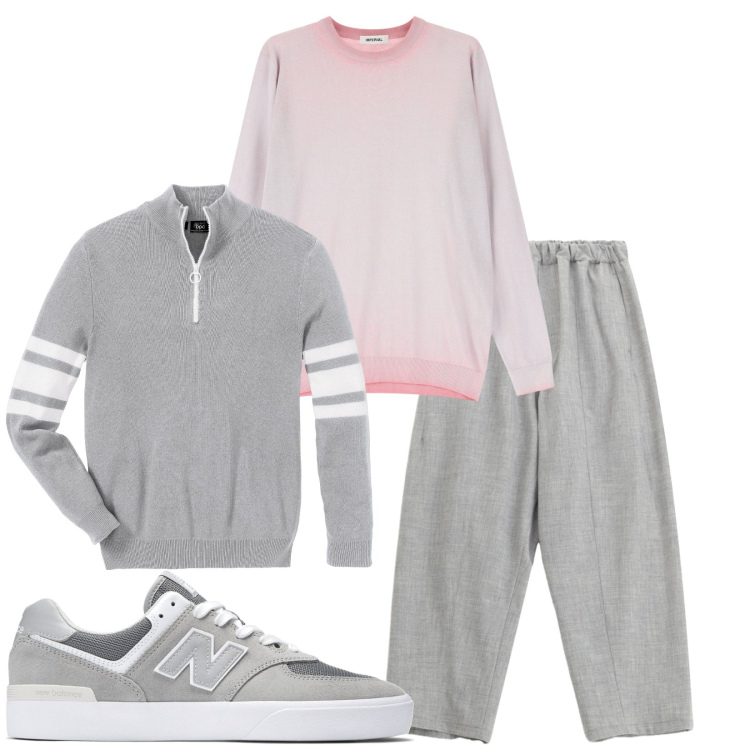 Outfit uomo - Total look #2245536. Stile Casual per Sport. Abbinamento con t-shirt sportive, sneakers, pullovers, pantaloni.