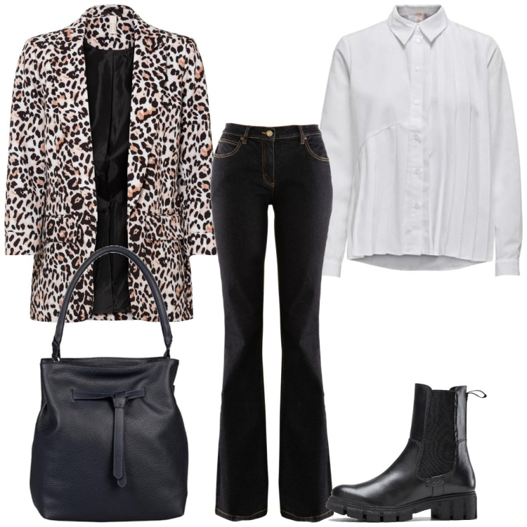 Outfit femme - Ethnique #1298. Style Ethnique pour Tous les jours. Assortir avec jean bootcut, blazers, bottes, chemises à manches courtes, sacs à main.